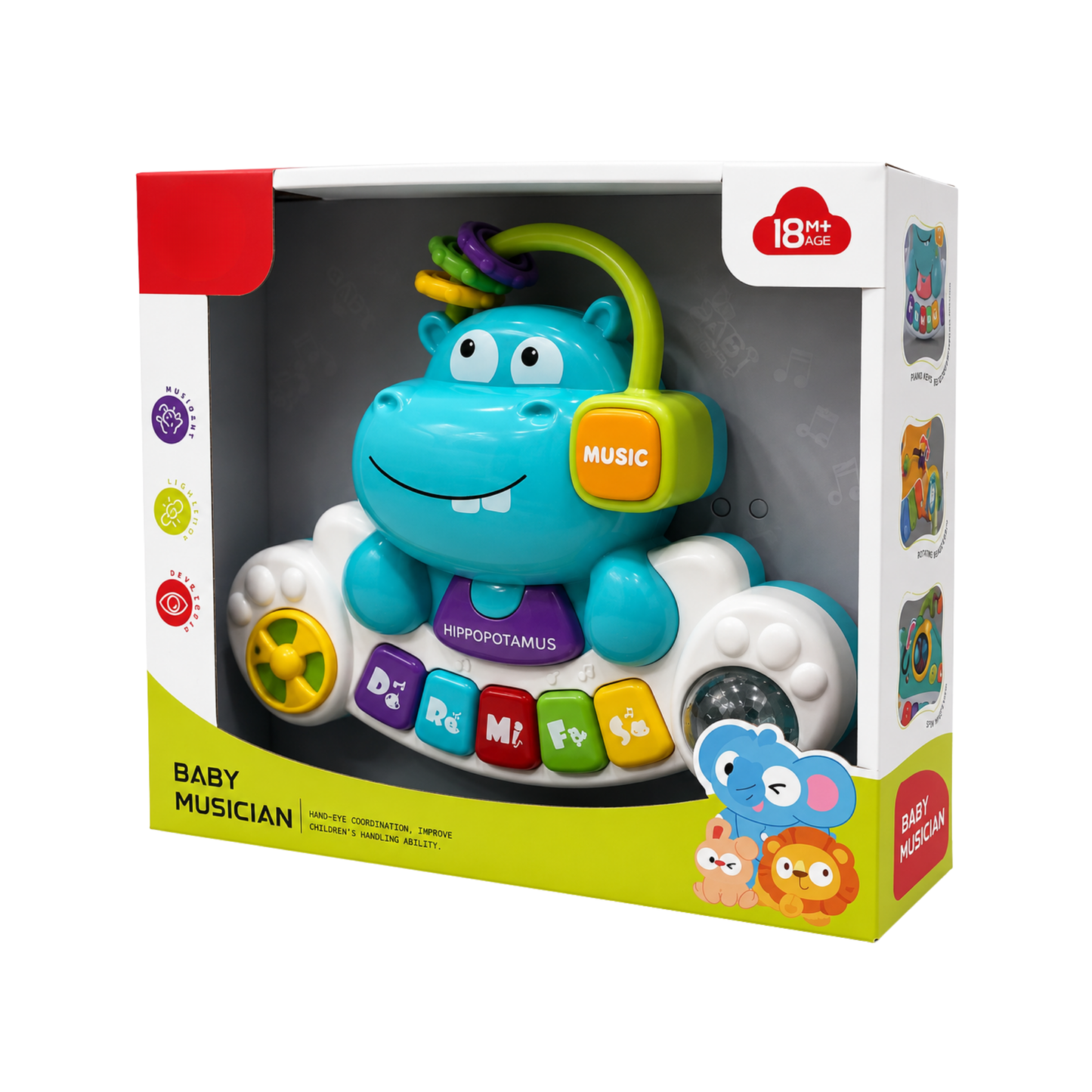 Baby Musician Hippo Piano Toy (Ages 18m+)