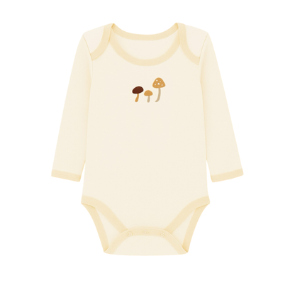 Robins Long Sleeve Bodysuits 5-Pcs Set Beige