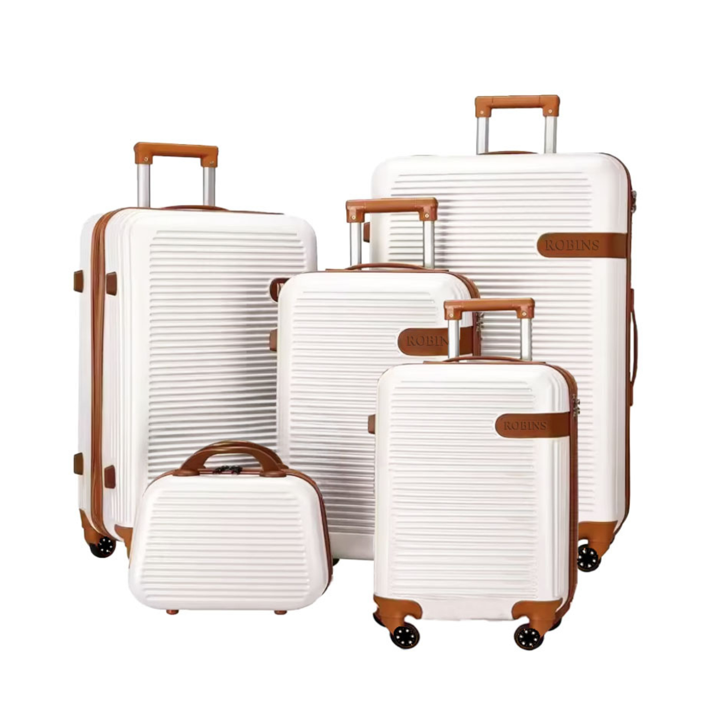 Robins Hard Shell Luggage Set – Pearl White