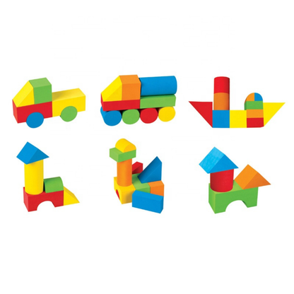 Soft EVA Building Blocks Set – Creative Learning & Bath Toy