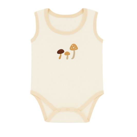 Robins Sleeveless Bodysuits 5-Pcs Set Beige
