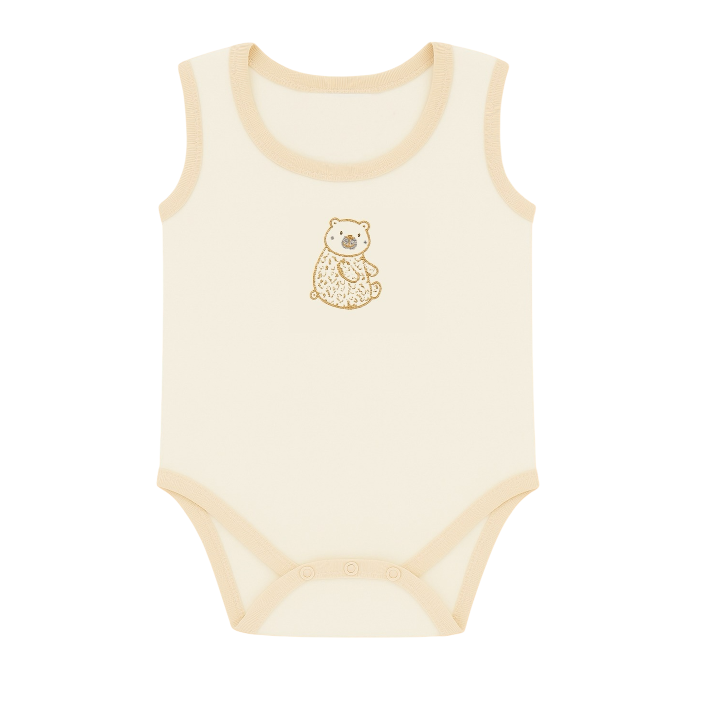Robins Sleeveless Bodysuits 5-Pcs Set Beige
