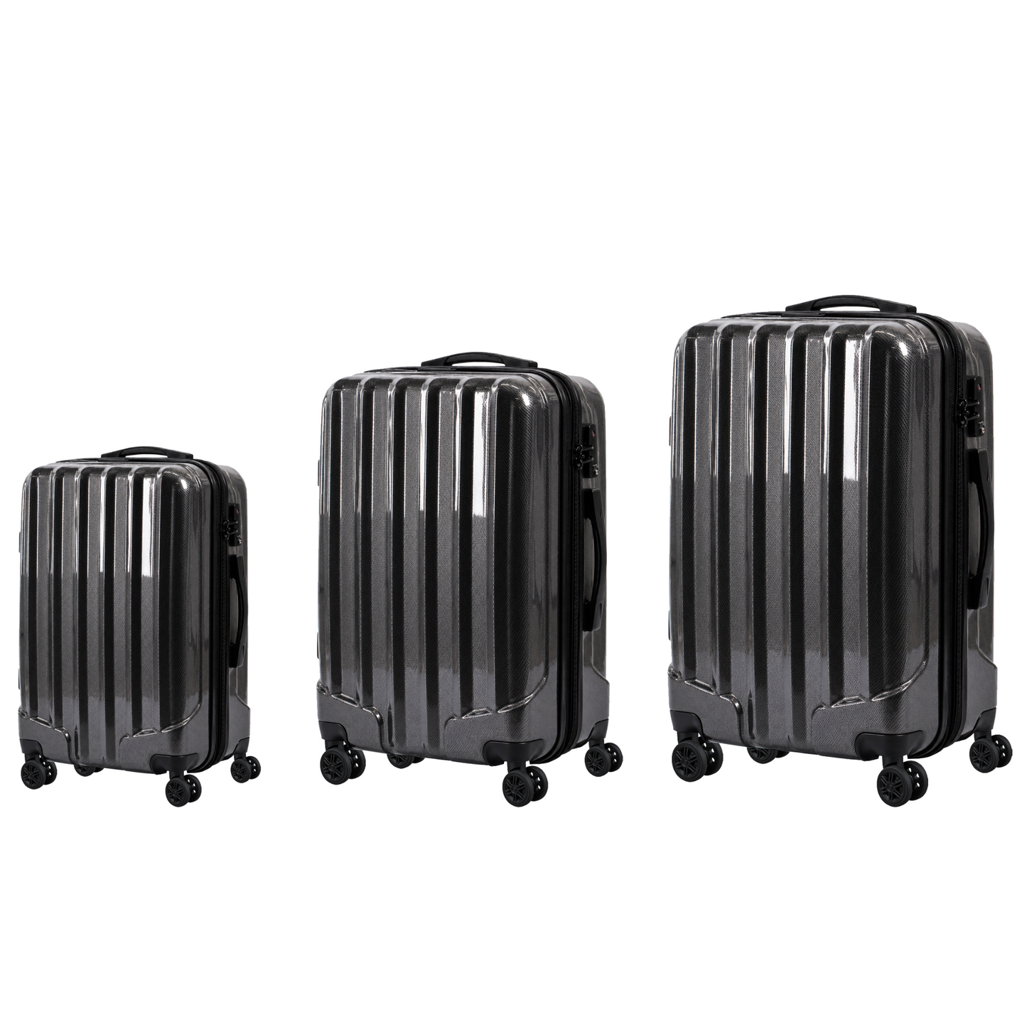 Charters Hard Shell 3-Piece Luggage Set – Black