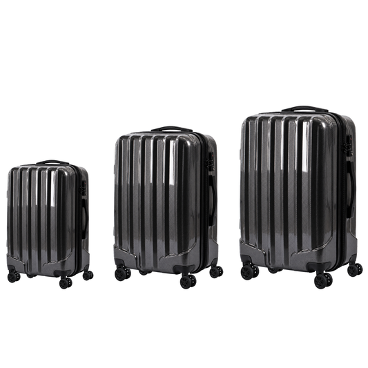 Charters Hard Shell 3-Piece Luggage Set – Black