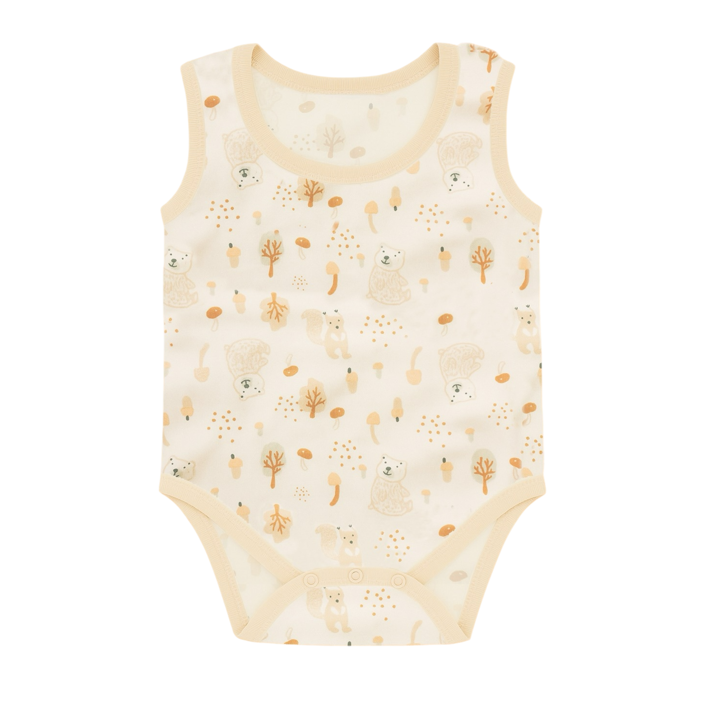 Robins Sleeveless Bodysuits 5-Pcs Set Beige