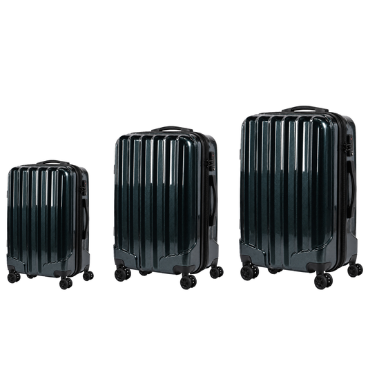 Charters Hard Shell 3-Piece Luggage Set – Dark Green