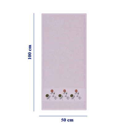 Robins Floral Embroidered Hand Towel – 50 × 100 cm