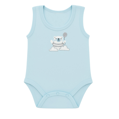 Robins Sleeveless Bodysuits 5-Pcs Set Blue