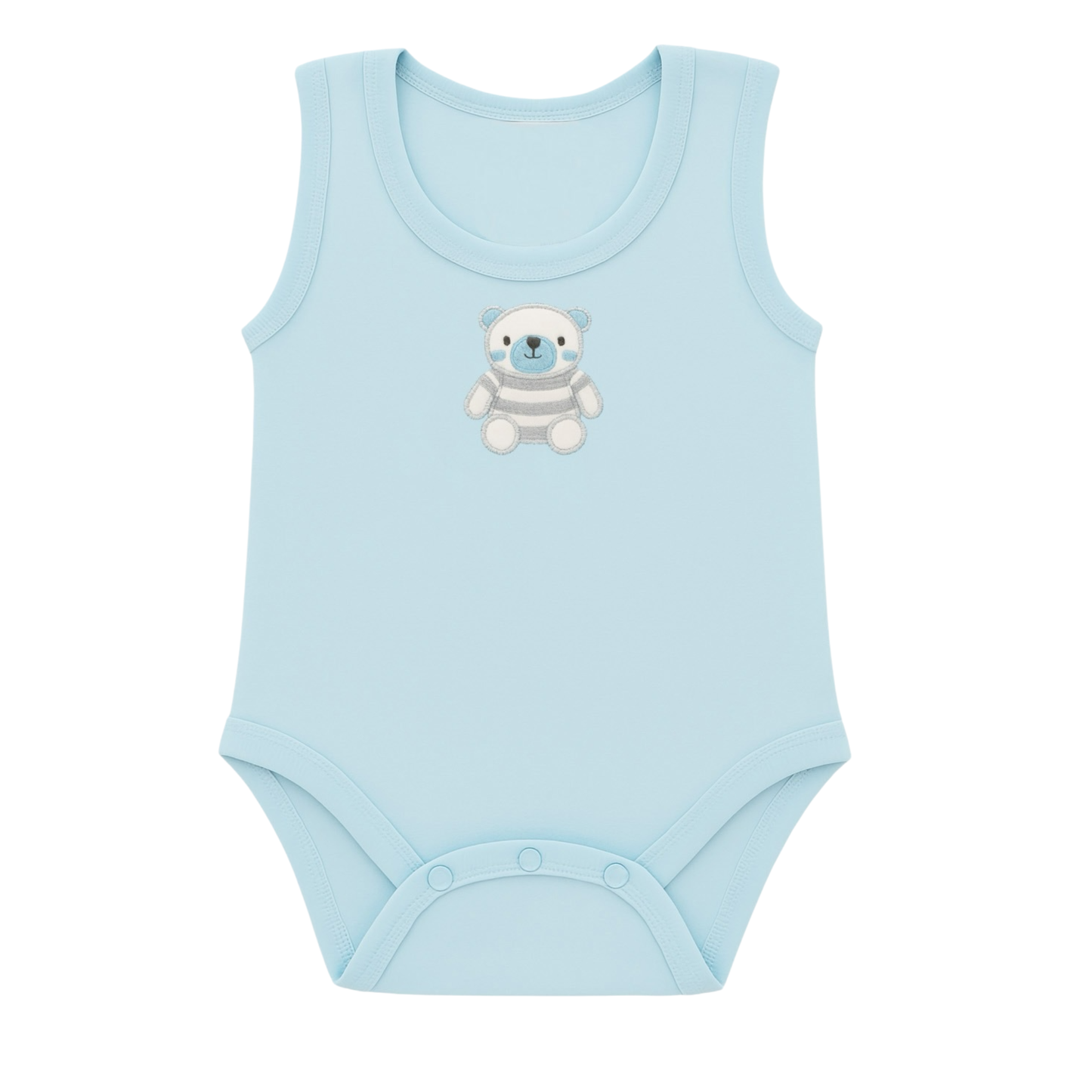 Robins Sleeveless Bodysuits 5-Pcs Set Blue