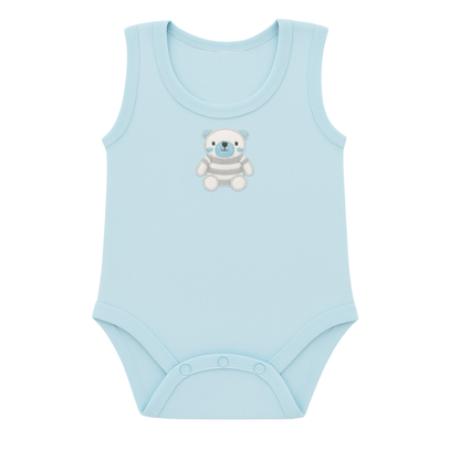 Robins Sleeveless Bodysuits 5-Pcs Set Blue