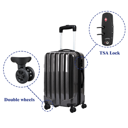 Charters Hard Shell 3-Piece Luggage Set – Dark Green