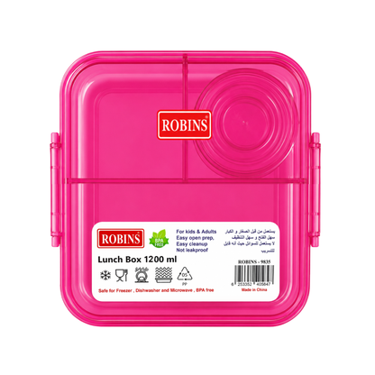 Robins Multi-Compartment Lunch Box 1200ml – 4 Colors