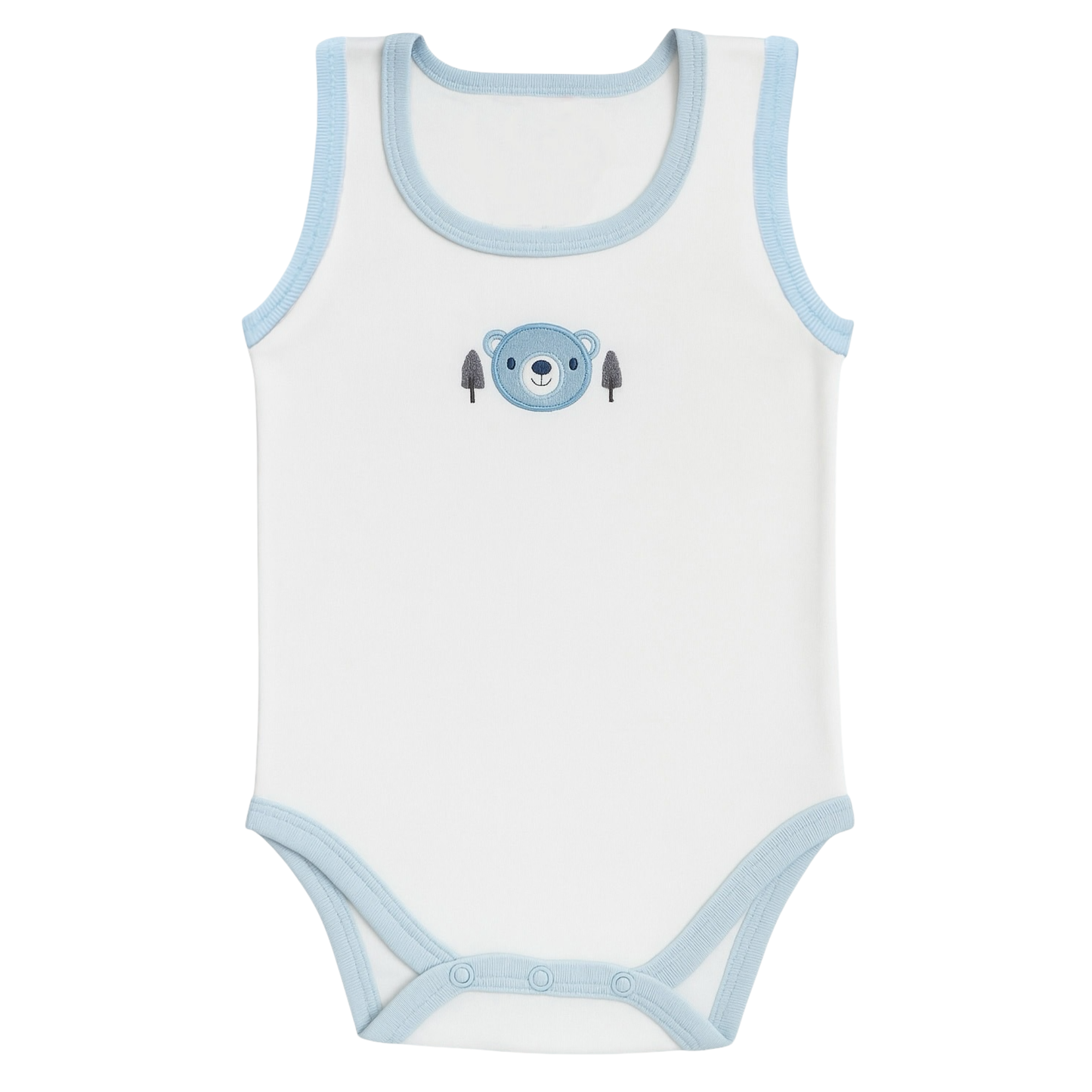 Robins Sleeveless Bodysuits 5-Pcs Set Blue