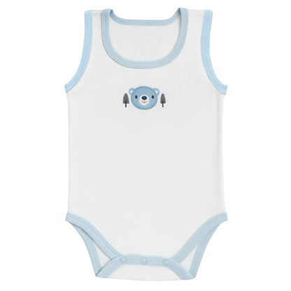 Robins Sleeveless Bodysuits 5-Pcs Set Blue