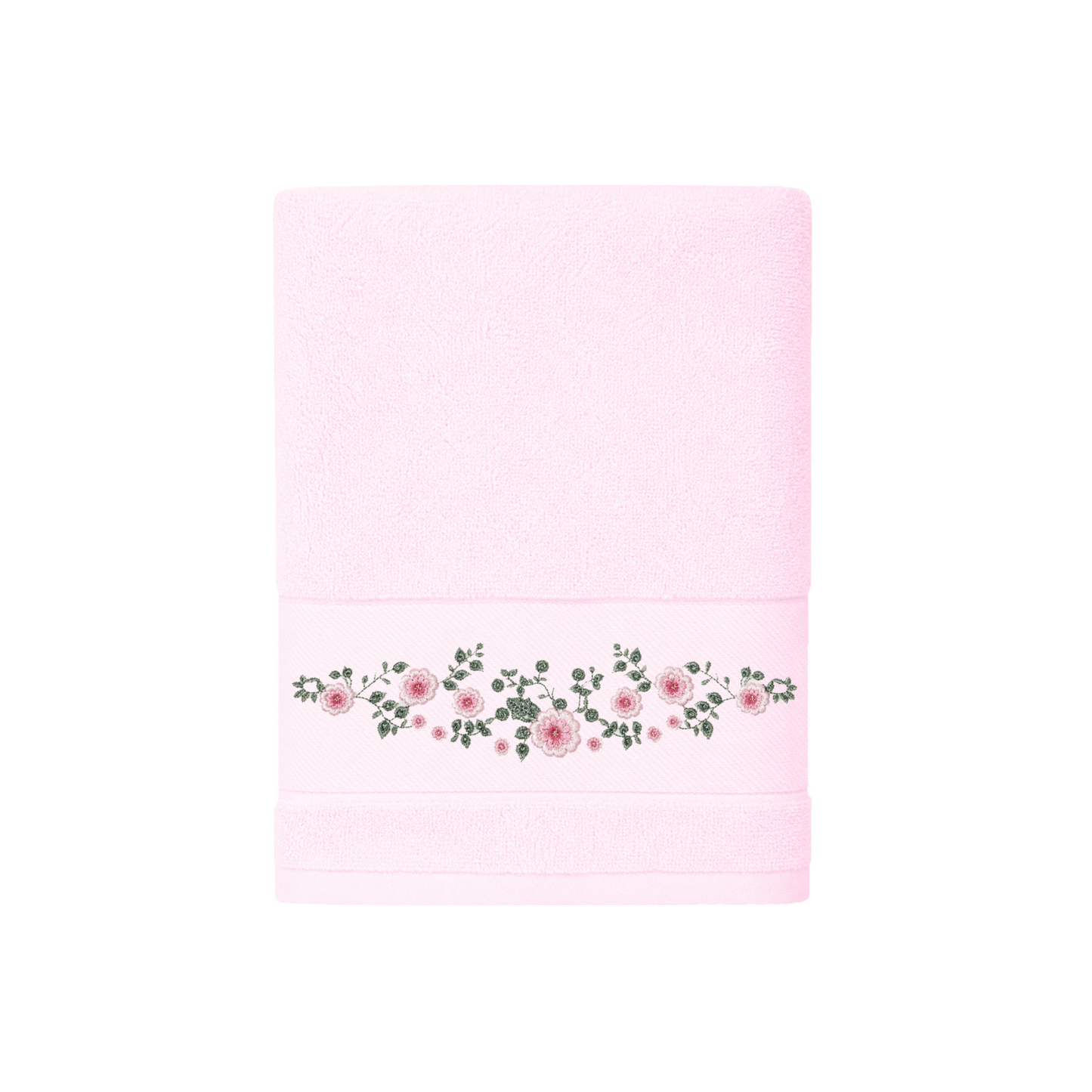 Robins Floral Embroidered Hand Towel – 50 × 100 cm