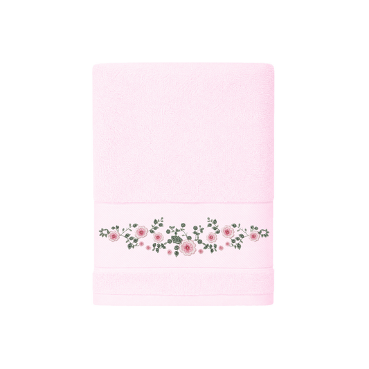 Robins Floral Embroidered Hand Towel – 50 × 100 cm