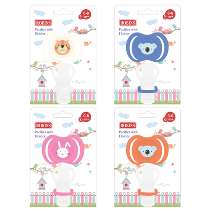 Robins Baby Pacifier with Holder