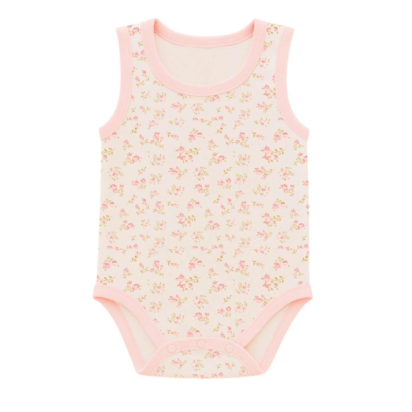 Robins Sleeveless Bodysuits 5-Pcs Set Pink