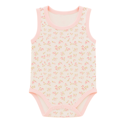 Robins Sleeveless Bodysuits 5-Pcs Set Pink