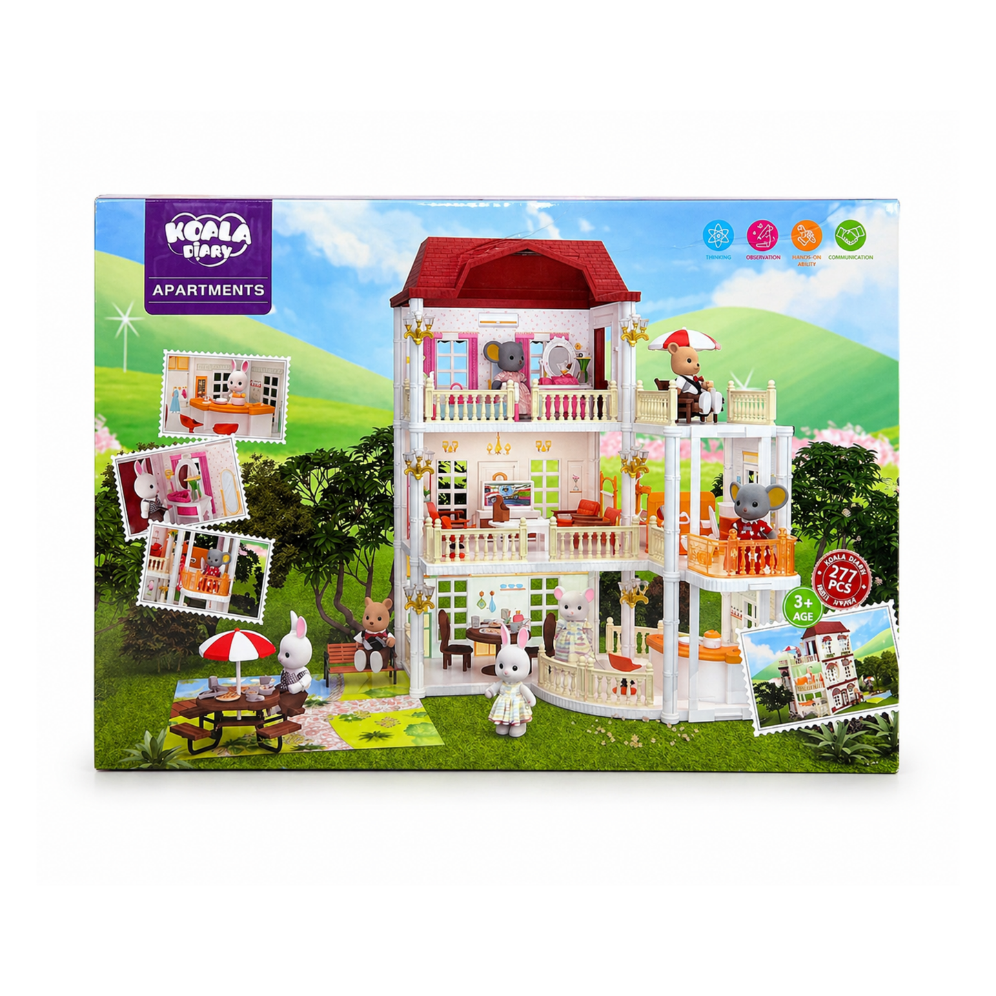 Koala Diary Apartments Dollhouse Playset (277-Pcs)