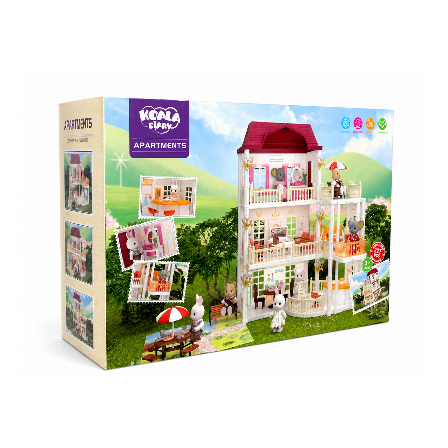 Koala Diary Apartments Dollhouse Playset (277-Pcs)