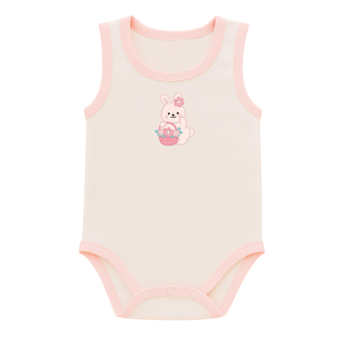 Robins Sleeveless Bodysuits 5-Pcs Set Pink