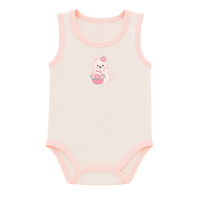 Robins Sleeveless Bodysuits 5-Pcs Set Pink
