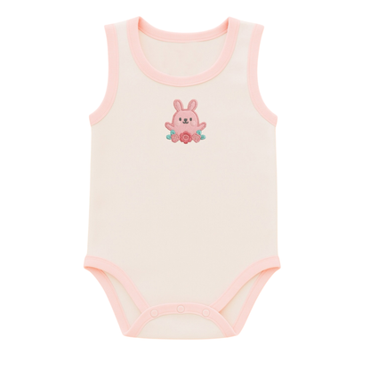 Robins Sleeveless Bodysuits 5-Pcs Set Pink