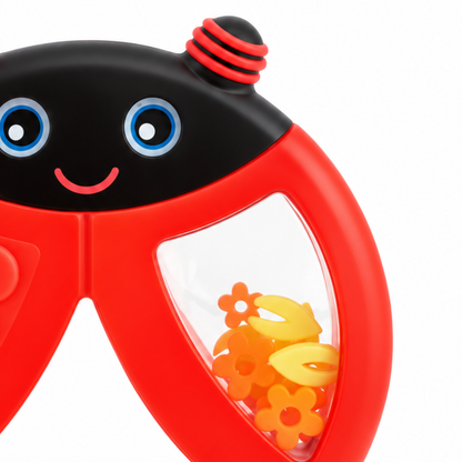 Baby Ladybug Sensory Rattle & Teether Toy