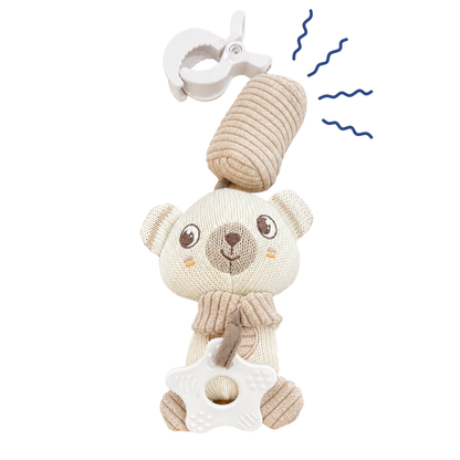 Robins Baby Hanging Bear Toy – Plush Rattle & Teether (0m+)