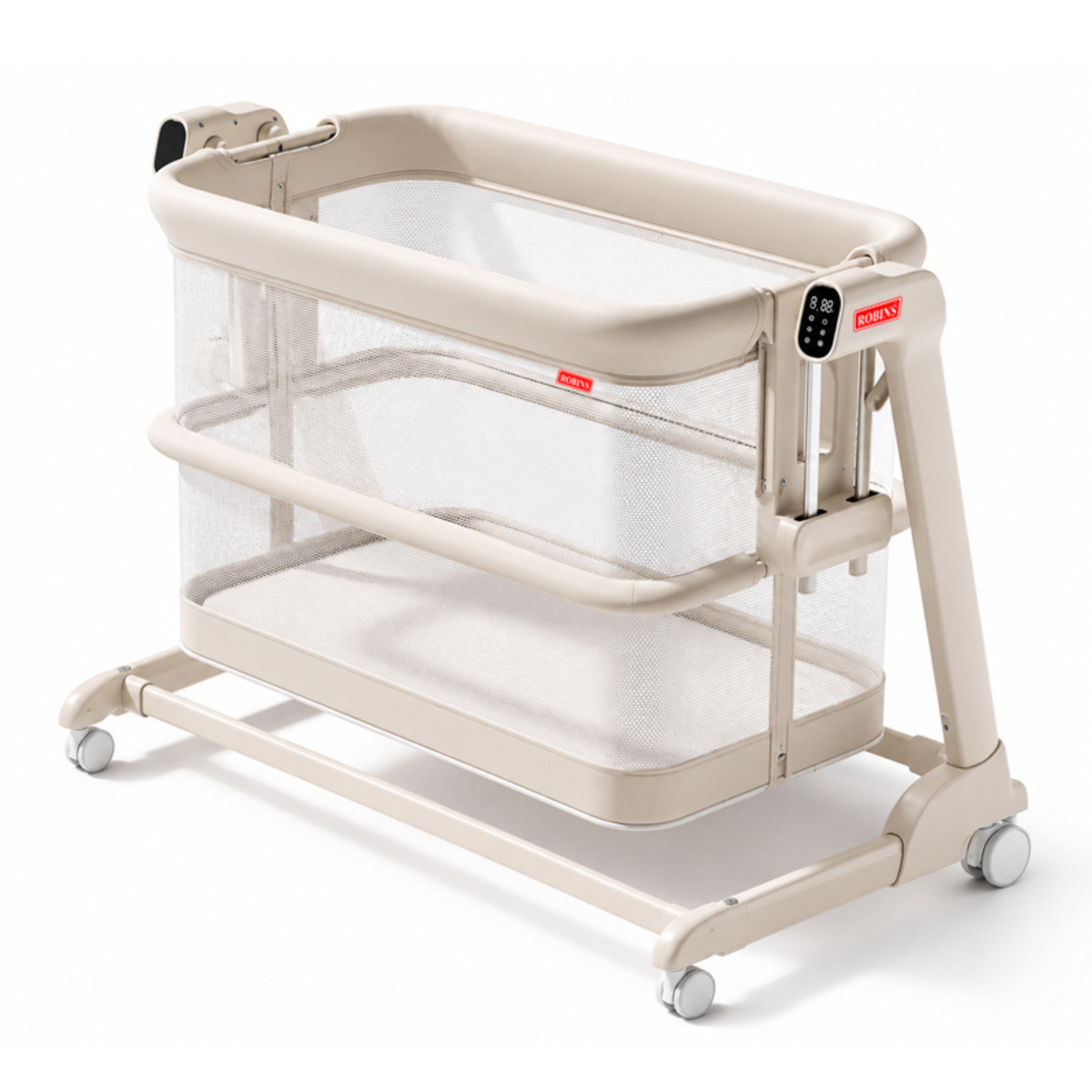 Robins Dream™ Smart Bedside Bassinet – Electric Adjustable Cradle