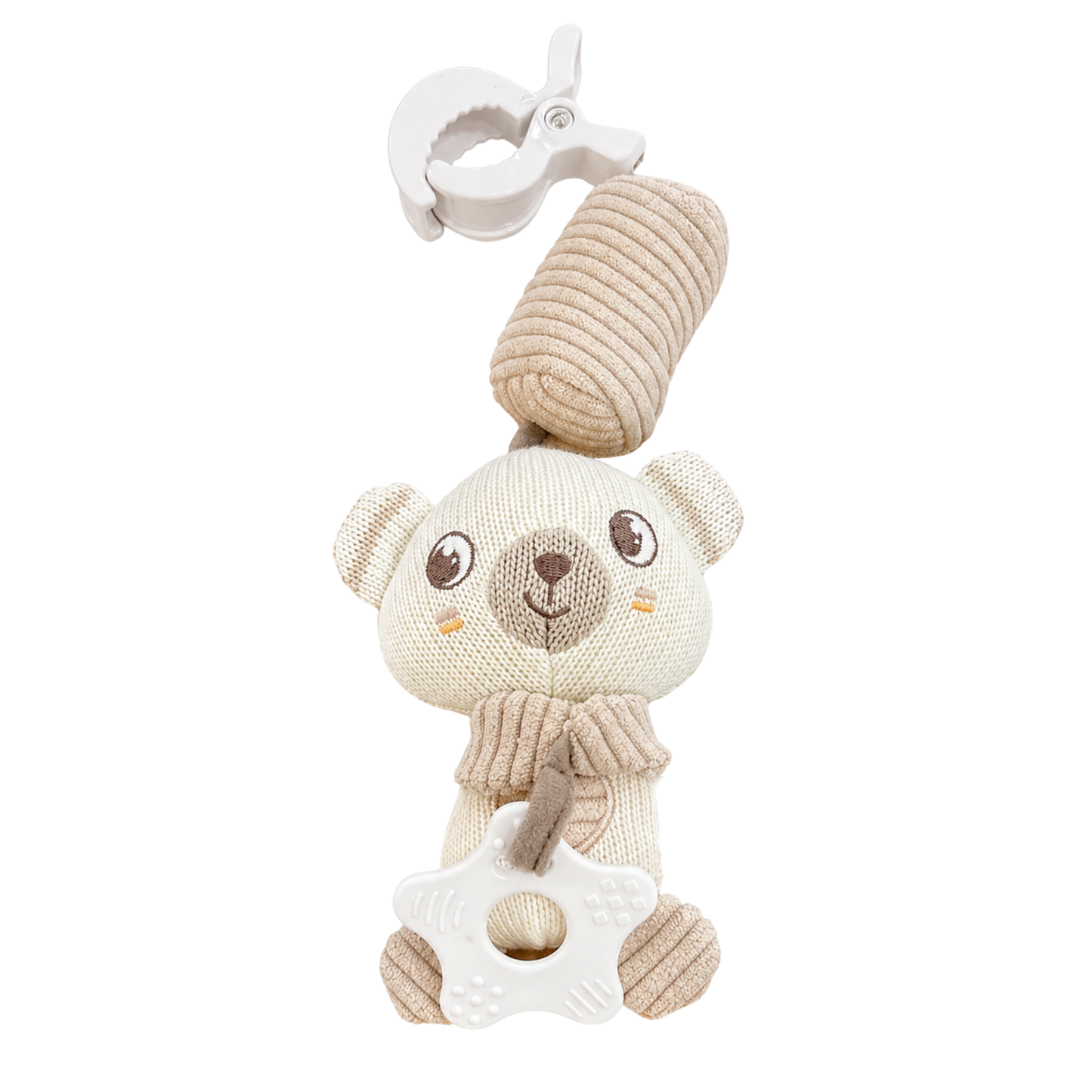 Robins Baby Hanging Bear Toy – Plush Rattle & Teether (0m+)