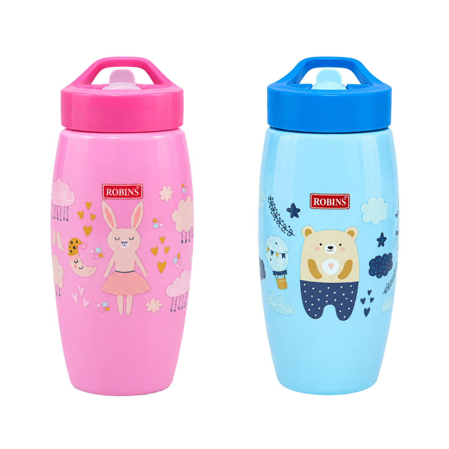 Robins Kids Water Bottle with Carry Handle – 360ml, 12M+
