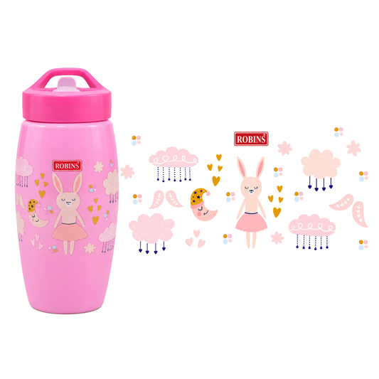 Robins Kids Water Bottle with Carry Handle – 420ml, 12M+