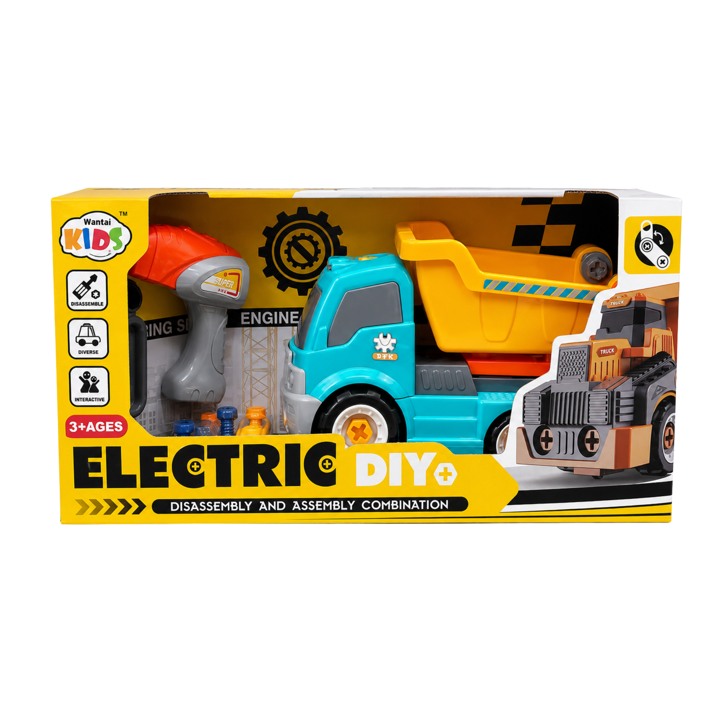 Electric DIY Dump Truck Assembly Set (Ages 3+)