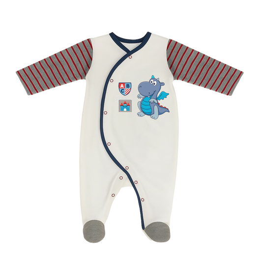Robins Velvet Baby Footed Sleepsuit