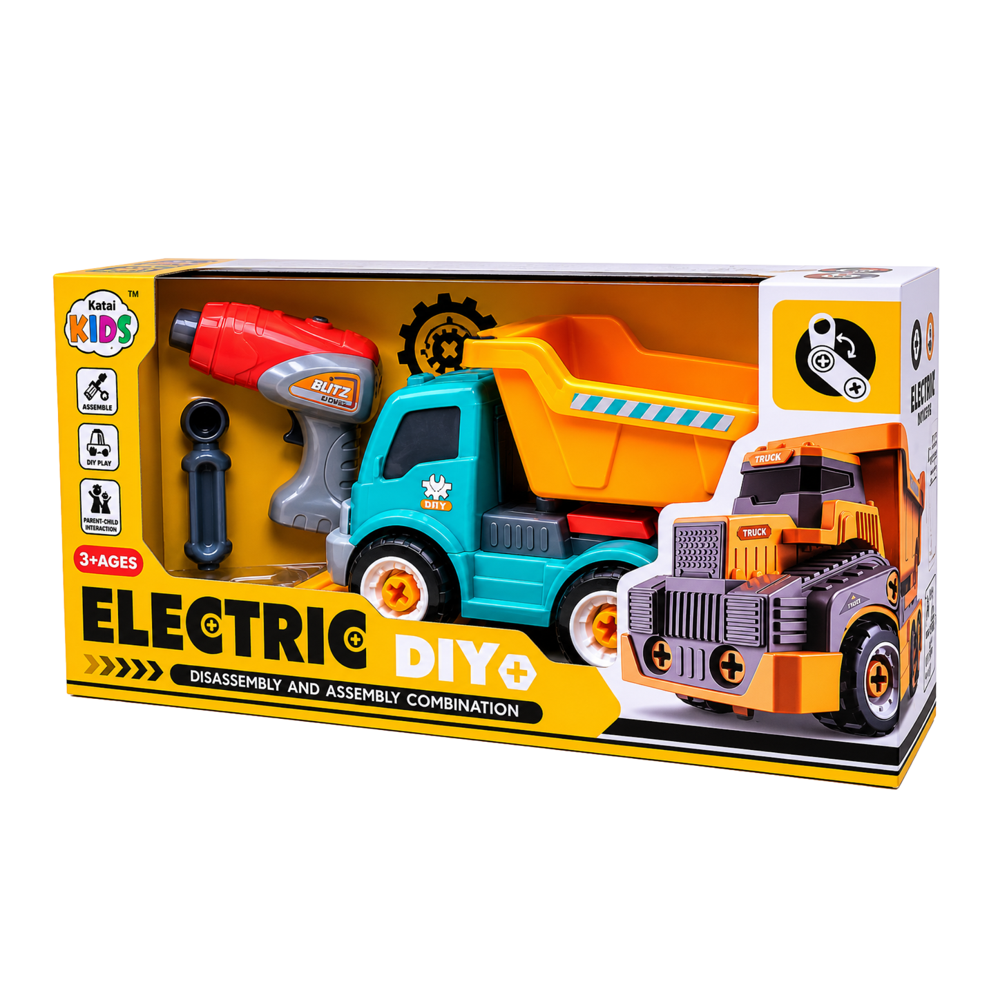 Electric DIY Dump Truck Assembly Set (Ages 3+)
