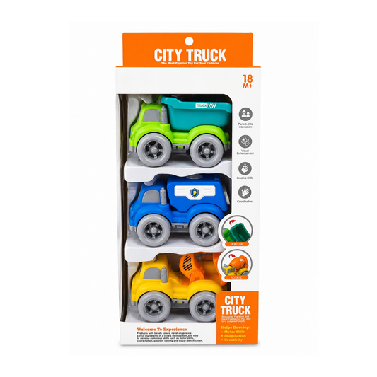 City Truck Construction Set – 3PCS Kids Vehicle Toy