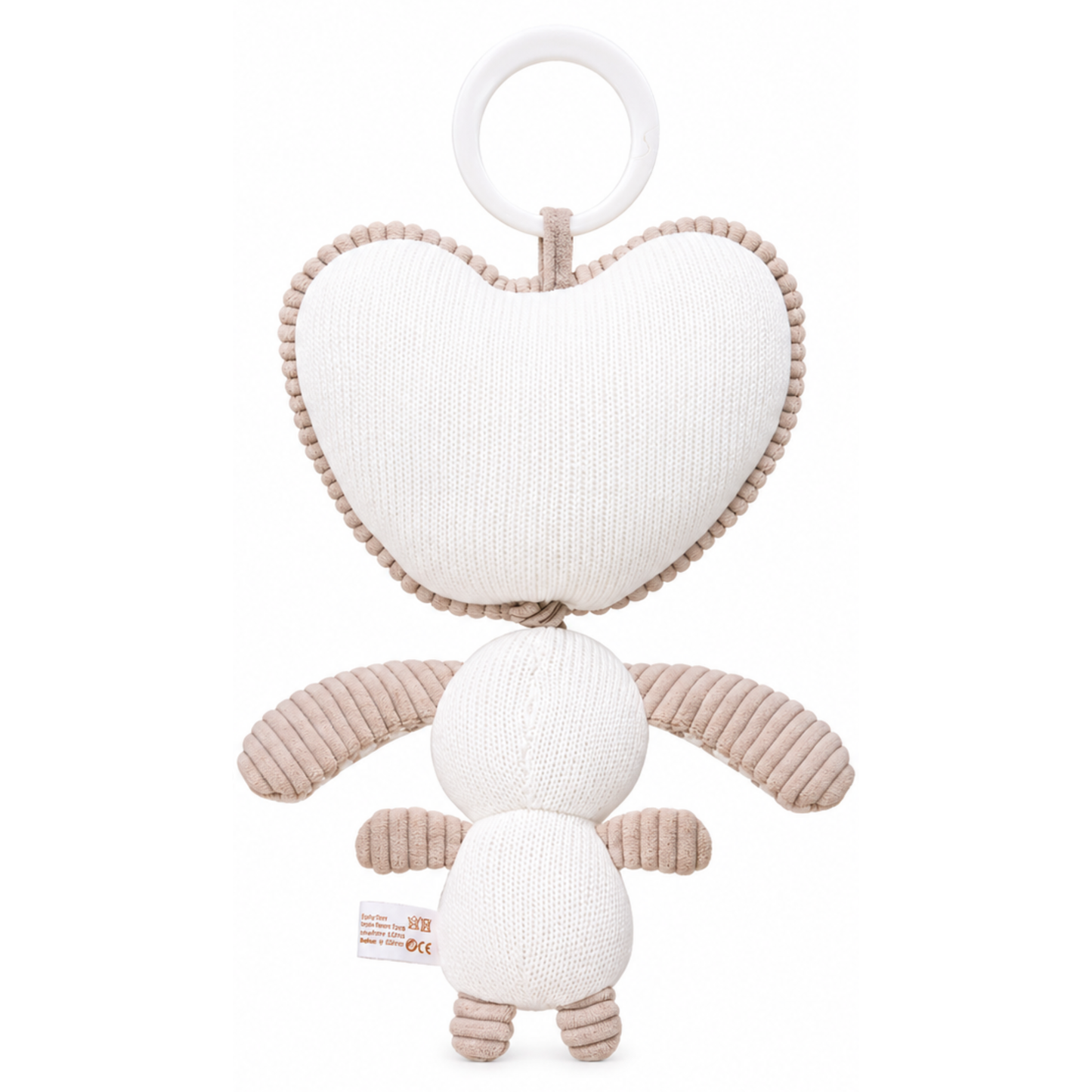 Robins Baby Hanging Plush Toy – Soft Heart & Bunny Teether Toy