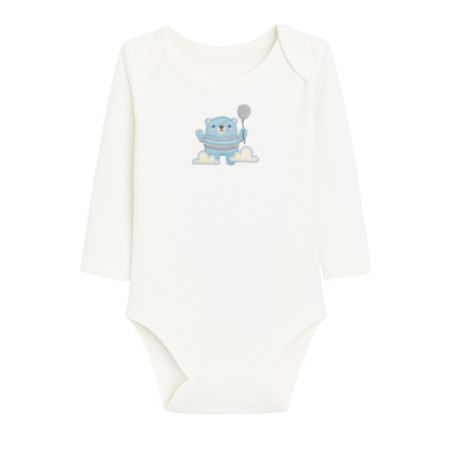 Robins Long Sleeve Bodysuits 5-Pcs Set Blue