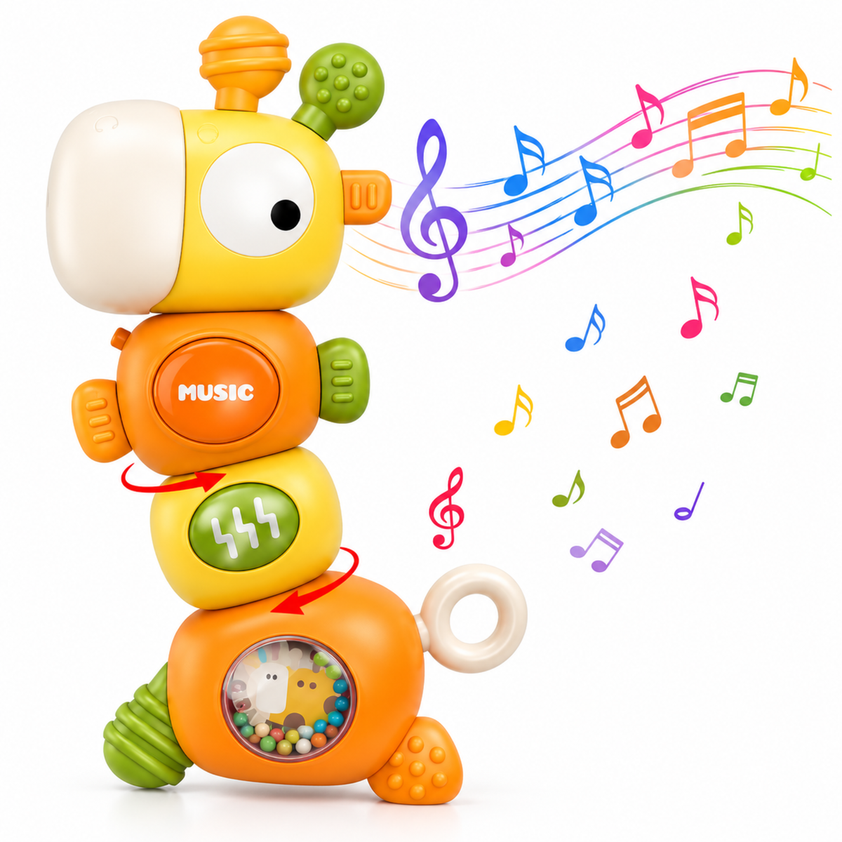 Baby Multi-Stage Teether & Musical Rattle – 0+ Months