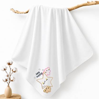 Robins 2-Ply Cotton Swaddle Blanket – 75 × 85 cm | Made in Turkey