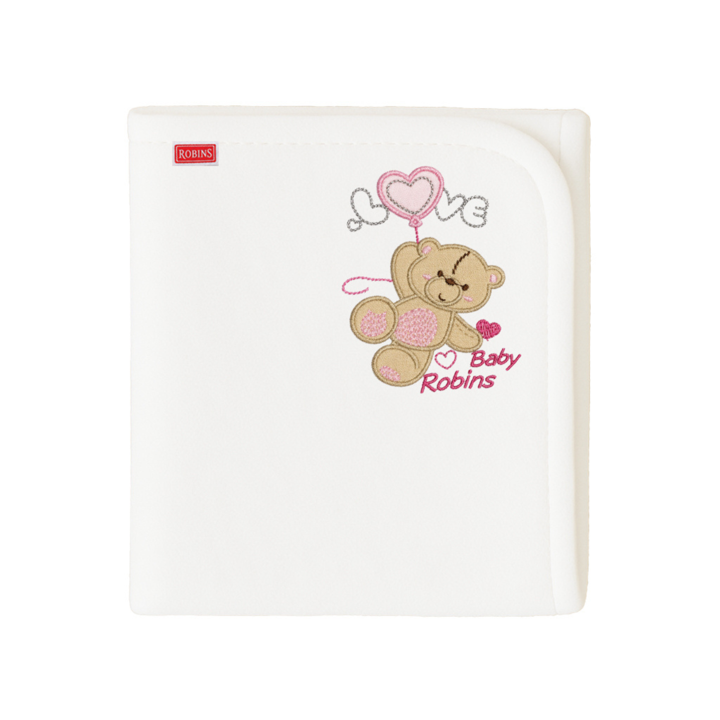 Robins 2-Ply Cotton Swaddle Blanket – 75 × 85 cm | Made in Turkey