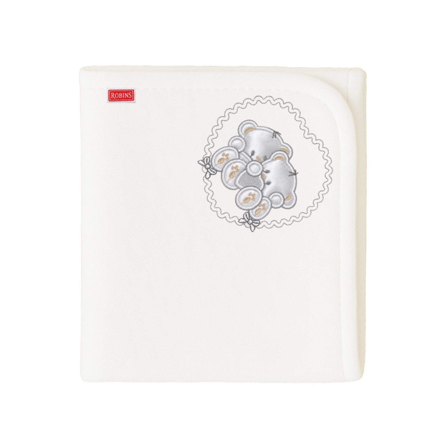 Robins 2-Ply Cotton Swaddle Blanket – 75 × 85 cm | Made in Turkey