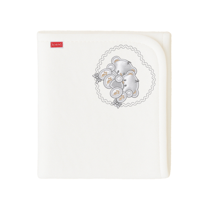 Robins 2-Ply Cotton Swaddle Blanket – 75 × 85 cm | Made in Turkey
