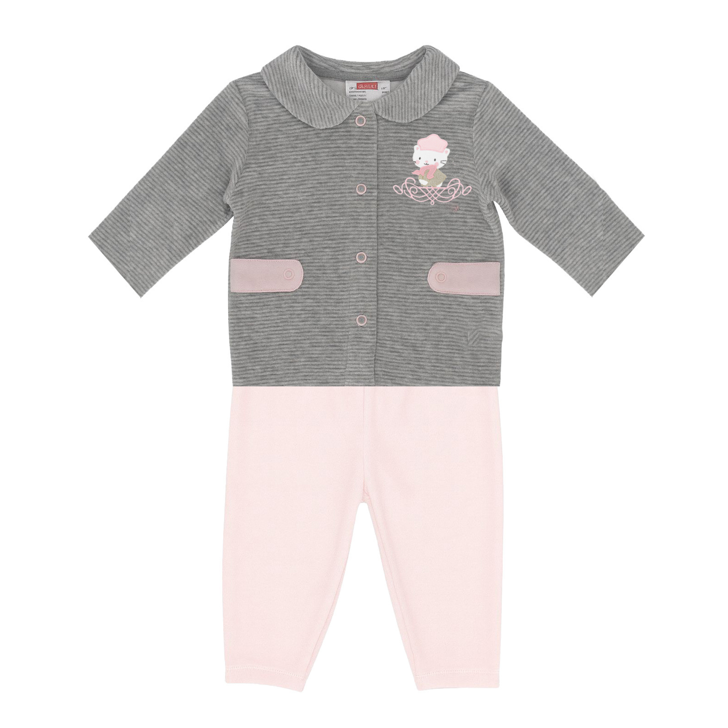 Robins Velvet Baby Outfit
