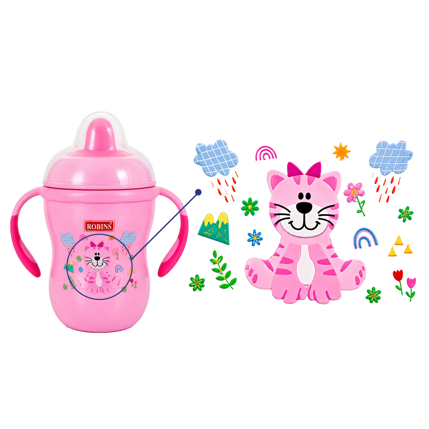 Robins Kids Training Cup with Handles – 240ml, 12M+
