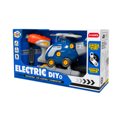 Electric DIY Helicopter Assembly Set (Ages 3+)