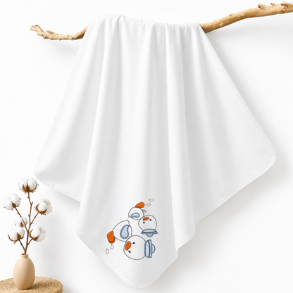 Robins 1-Ply Cotton Swaddle Blanket – 75 × 85 cm | Made in Turkey