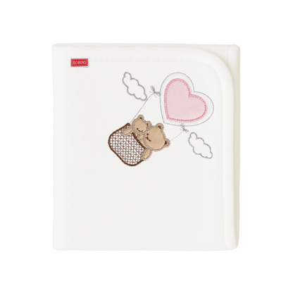 Robins 1-Ply Cotton Swaddle Blanket – 75 × 85 cm | Made in Turkey